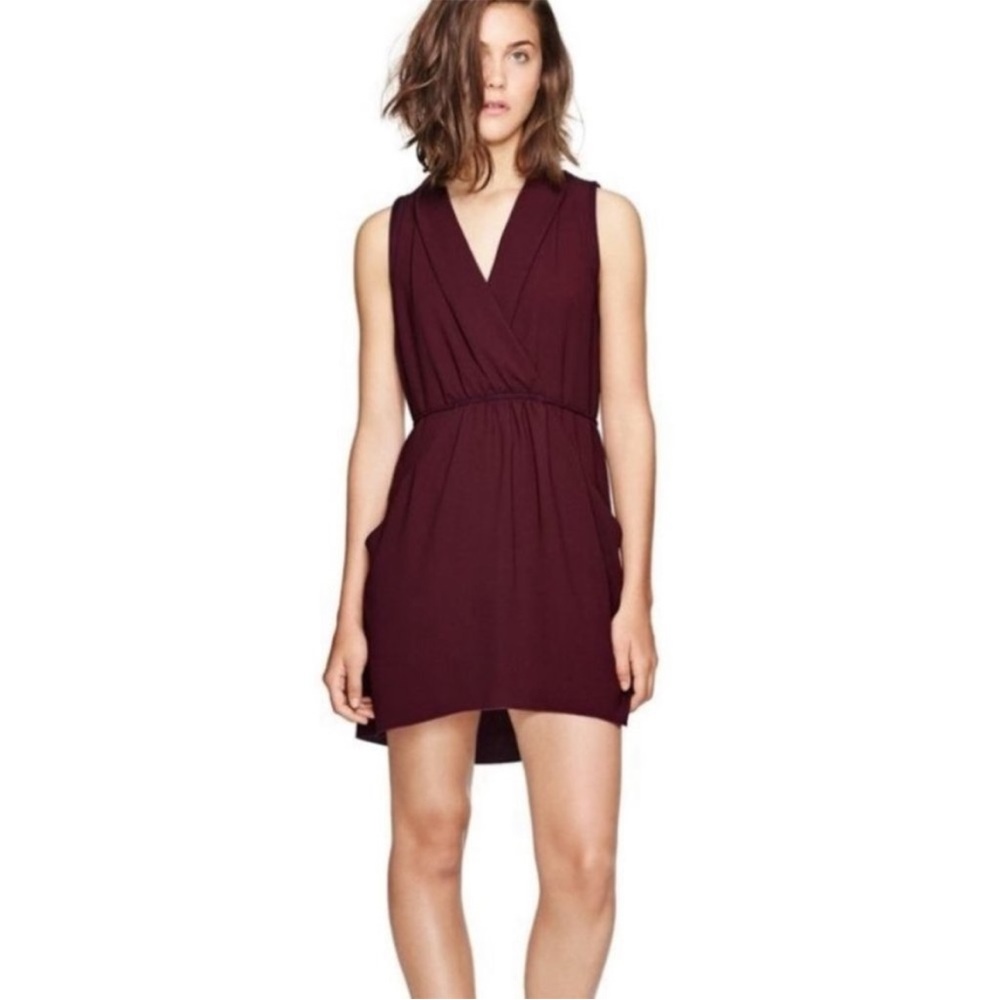Aritzia Wilfred Sabine small maroon dress